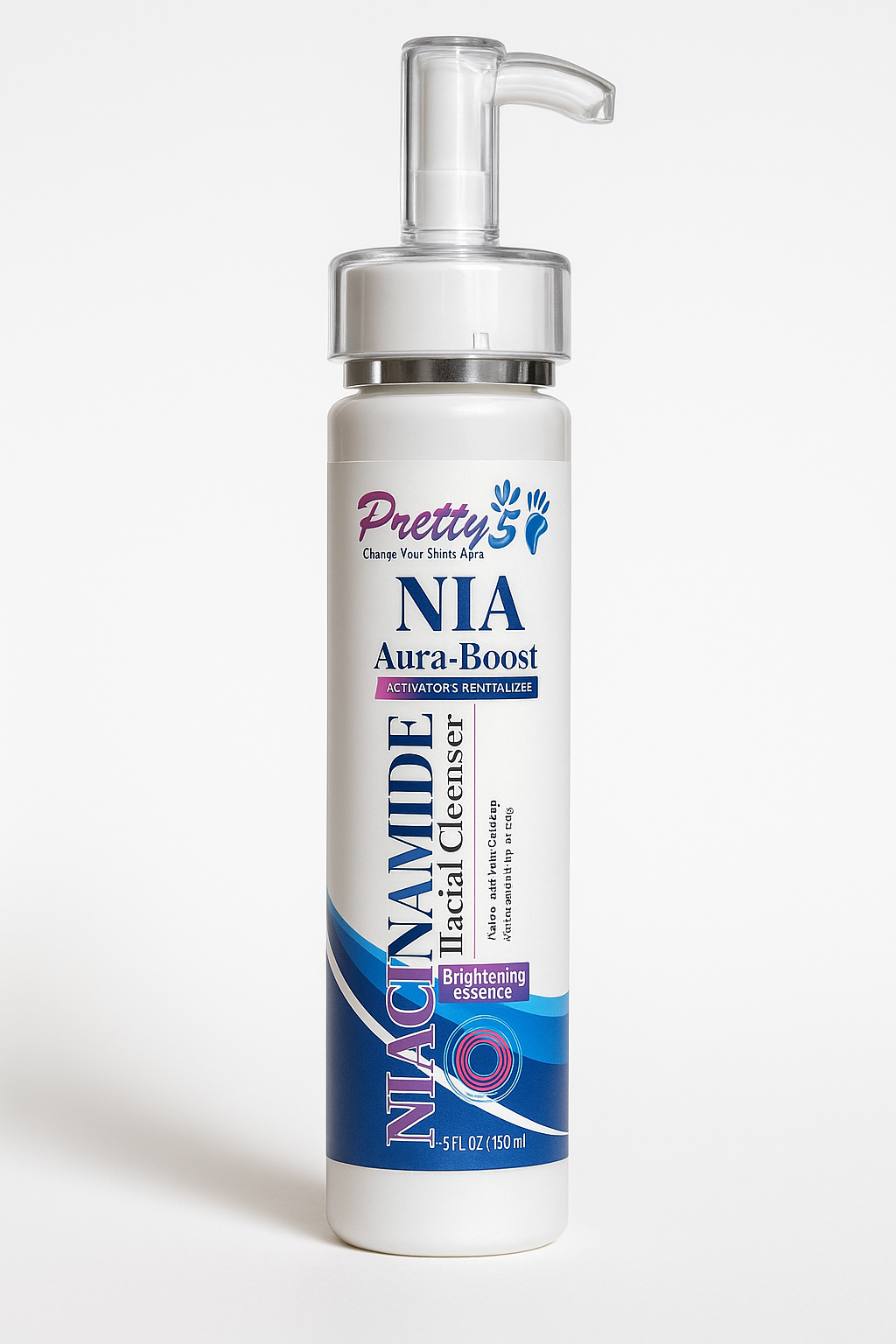 Pretty’s NIA Aura-Boost Niacinamide + Panthenol Foaming Facial Cleanser – Brightening, Hydrating & Oil-Control Face Wash for Clear, Smooth & Radiant Skin – 120ml Pretty5